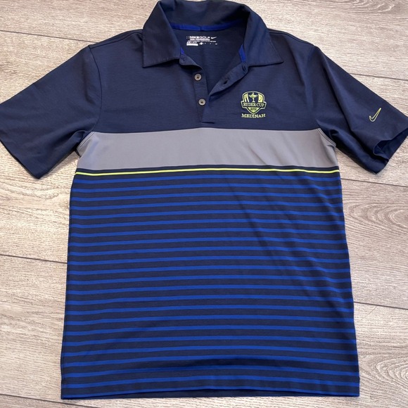 Nike Golf Other - Nike Golf Polo Mens Small Blue Ryder Cup 2012 Medinah Dri-FIT Preppy Athletic